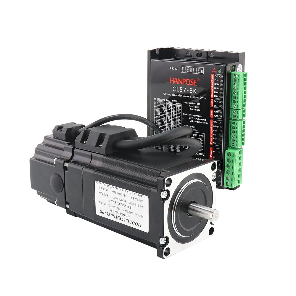 57EH76-YC-PD Closed-loop Stepper Motor | 4.0A 2.2N.m Nema23 with Driver & Brake