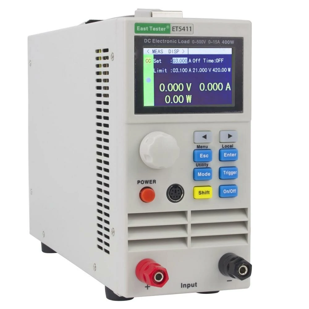 ET5411 Programmable Battery Tester - 400W DC Electronic Load | 500V 15A High Precision
