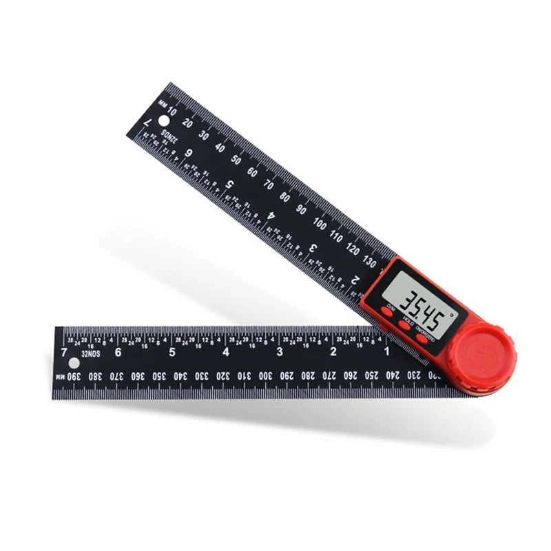 ETOPOO Digital Angle Ruler | 0-300mm & 360° LCD Display | Carbon Fiber Inclinometer Protractor