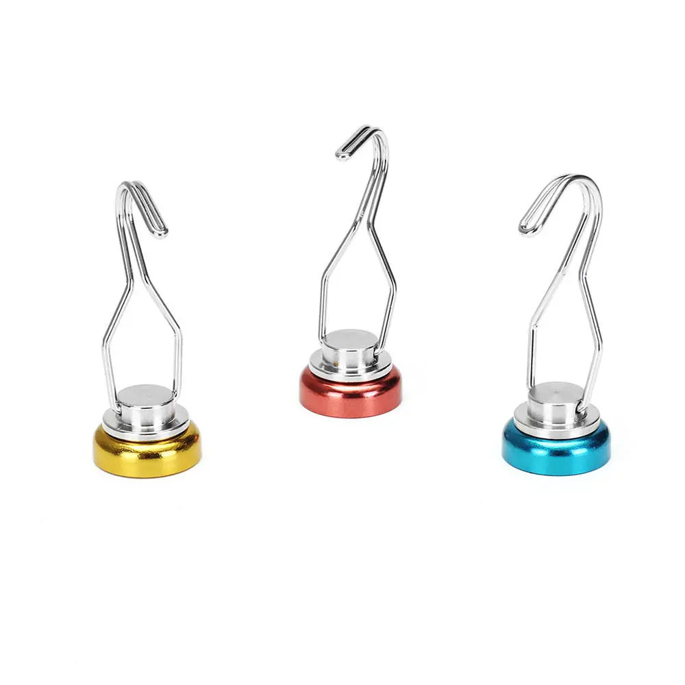 Effetool 22KG Neodymium Magnet - 25mm with 360° Rotating Hook - Red/Yellow/Blue