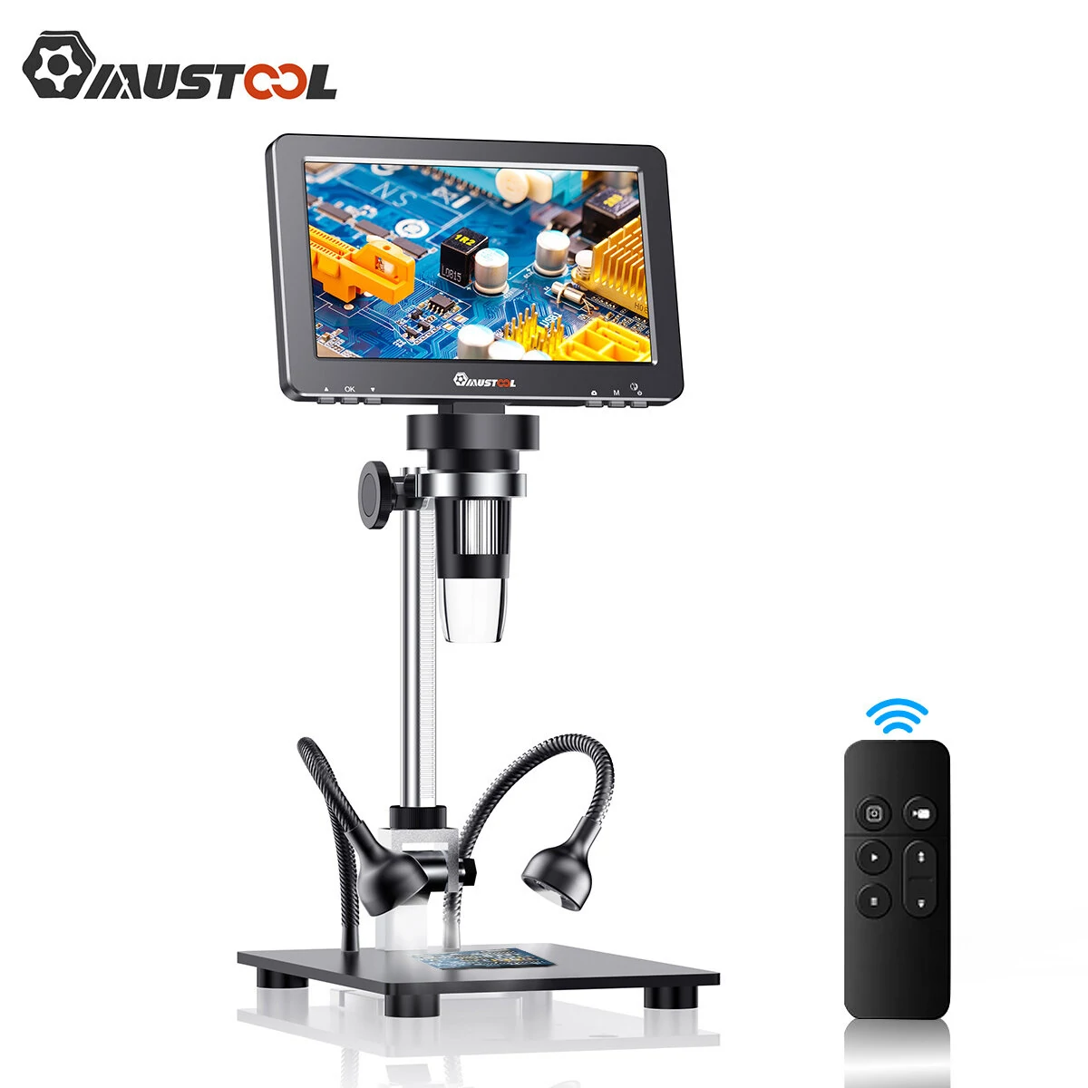 MUSTOOL DM9 Pro Digital Microscope - 7 IPS Screen 1200X 16MP | HDMI-Compatible