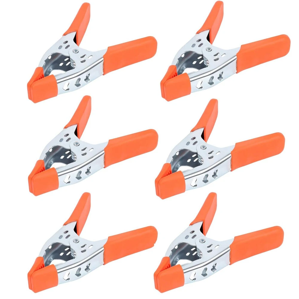 6PCS 6-Inch Heavy Duty Spring Clamps - 2.5-Inch Jaw Opening for Woodworking & Carpentry