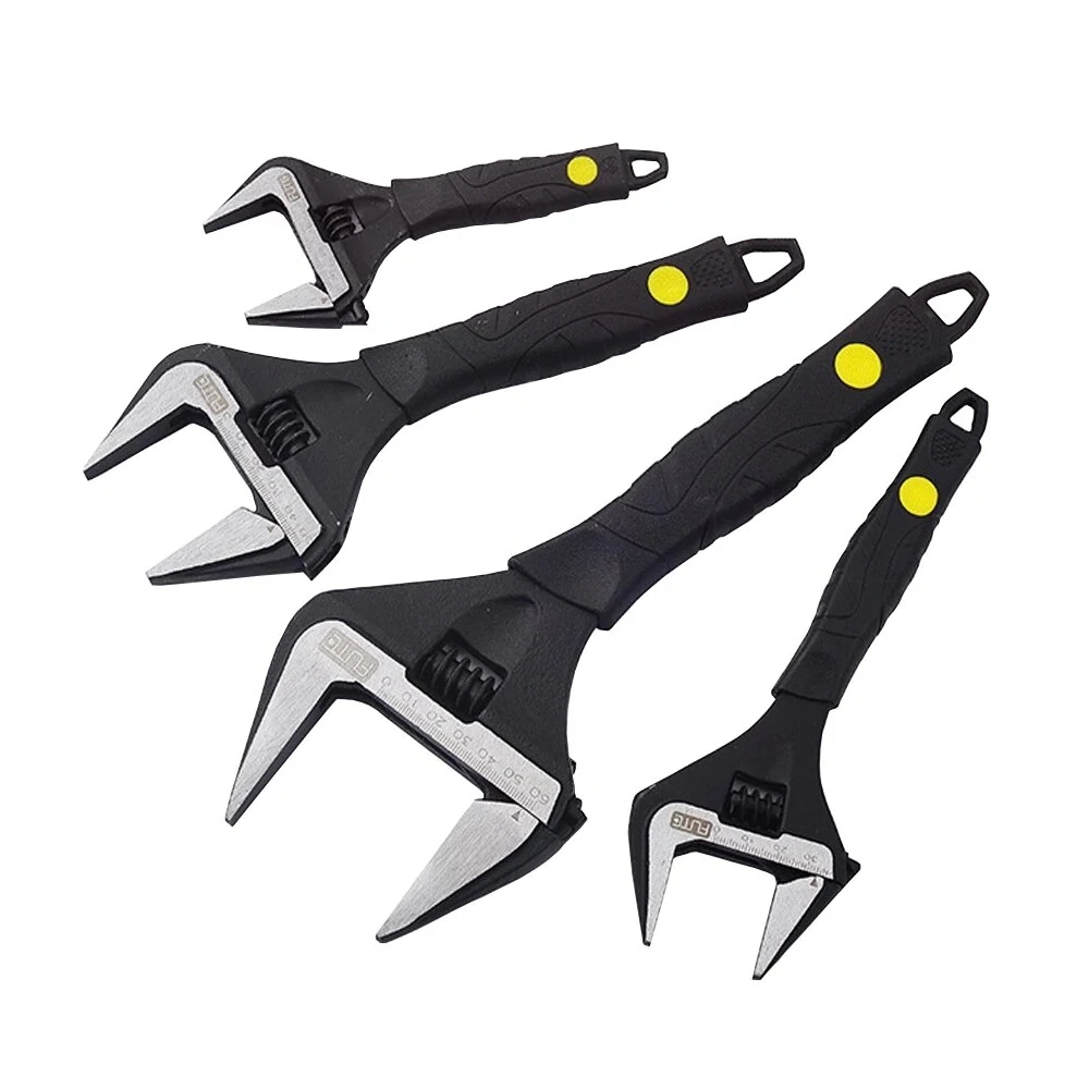 Adjustable Spanner Wrench - 6 8 10 12 Inch Multi-Function Large Opening Ratchet