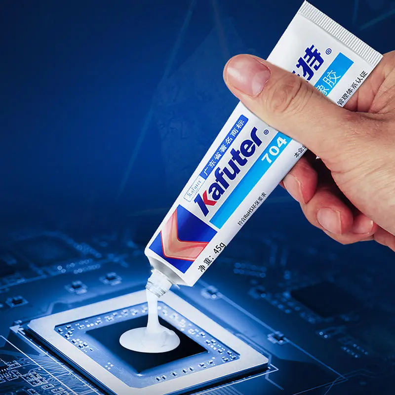 Kafuter K-704 RTV Silicone Adhesive Sealant - 45g White Industrial Glue