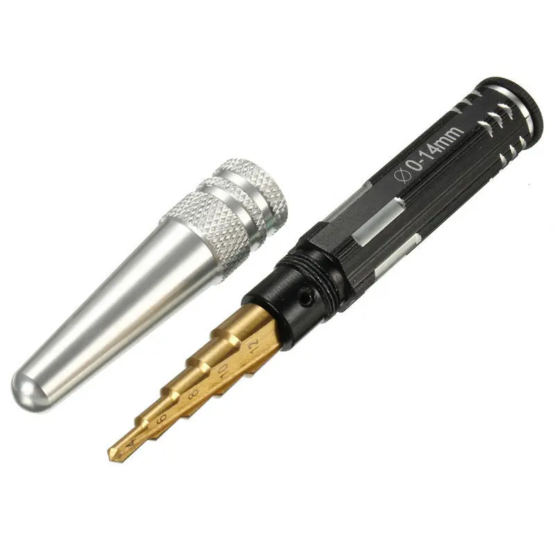 Multi-level Reamer 4-12mm | Titanium Steel Alloy Tool with Protective Cap