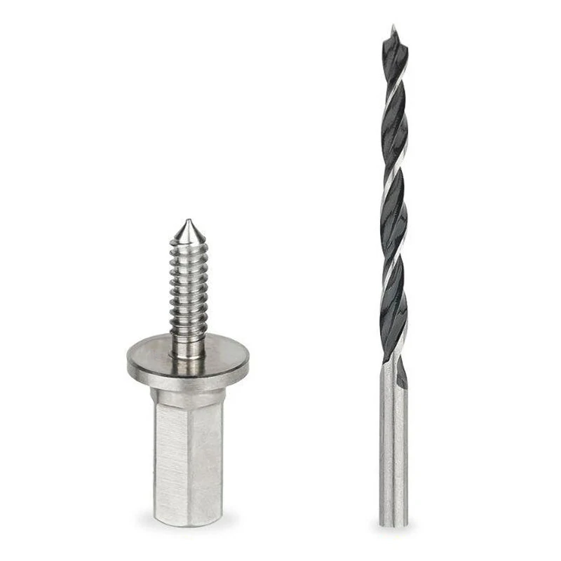 Adjustable Drill Head for Woodworking - 10mm Hex End - Stainless Steel