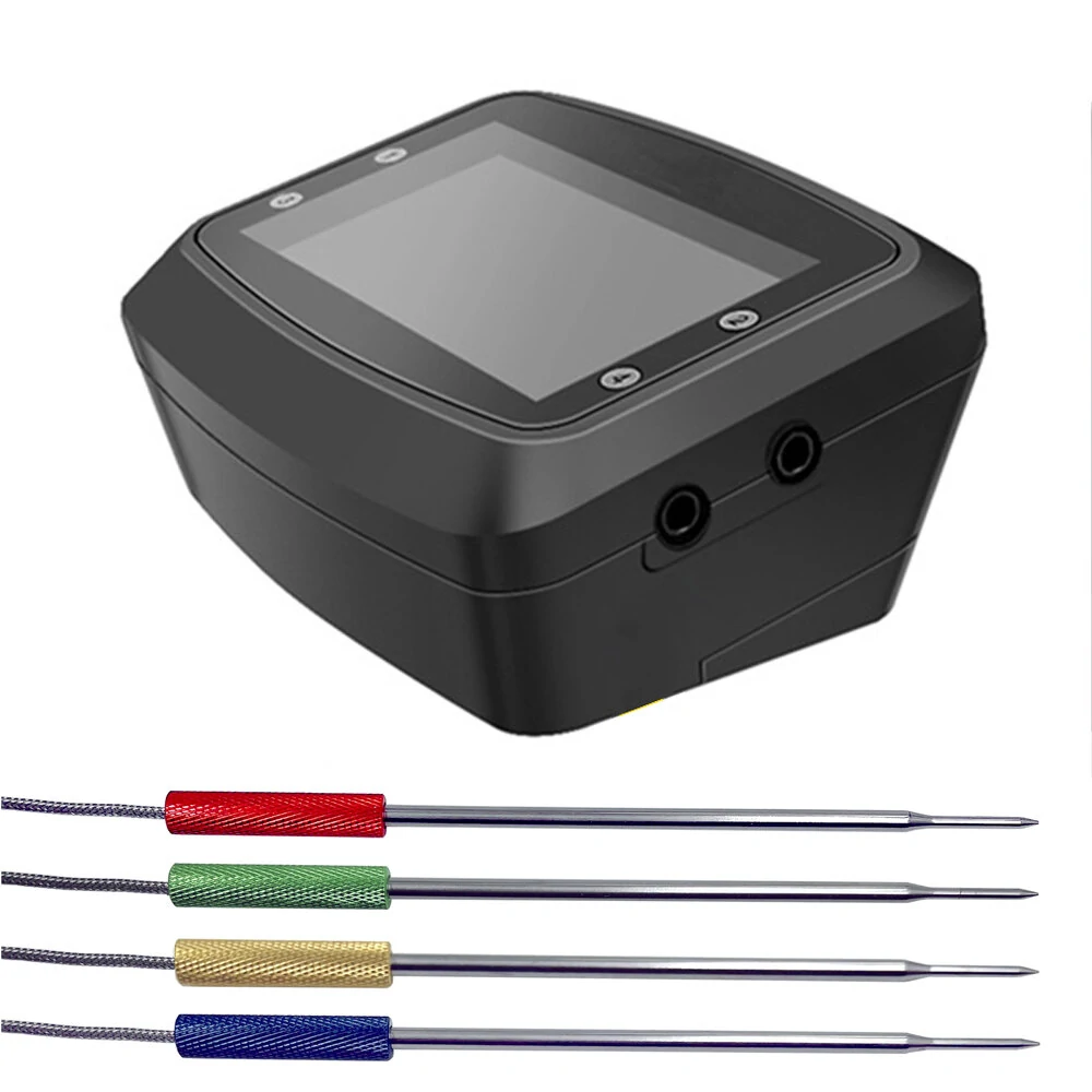 Wireless Bluetooth BBQ Thermometer with 4 Probes | High Accuracy & Alarm System