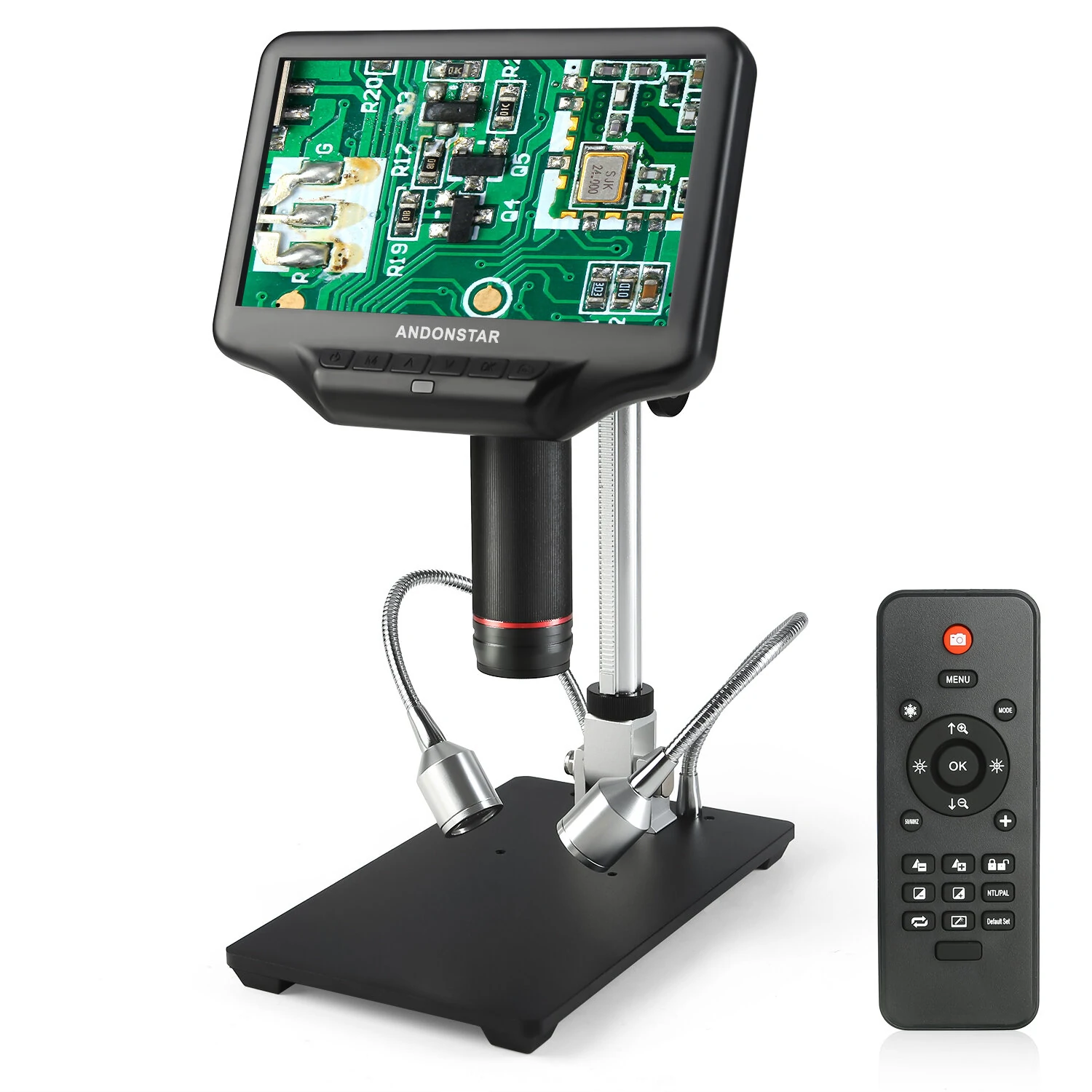 Andonstar AD407 3D HDMI Digital Microscope | 7 Inch Screen for Soldering & Phone Repair