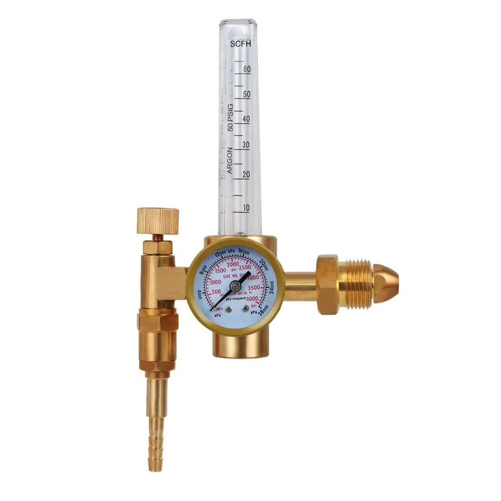 Argon CO2 Flow Meter Regulator Gauge | 0-4000 PSI for MIG TIG Welding