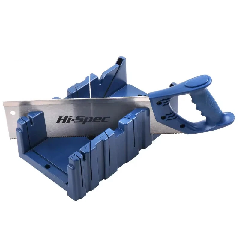 Wood Cutting Clamping Miter Box - 22.5/45/90 Degree Saw Guide & Angle Jig Kit
