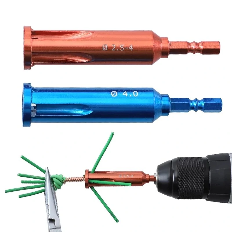 2.5/4mm Square Electrical Cable Stripper | 2-5 Holes | 1/4 Hex Shank Tool