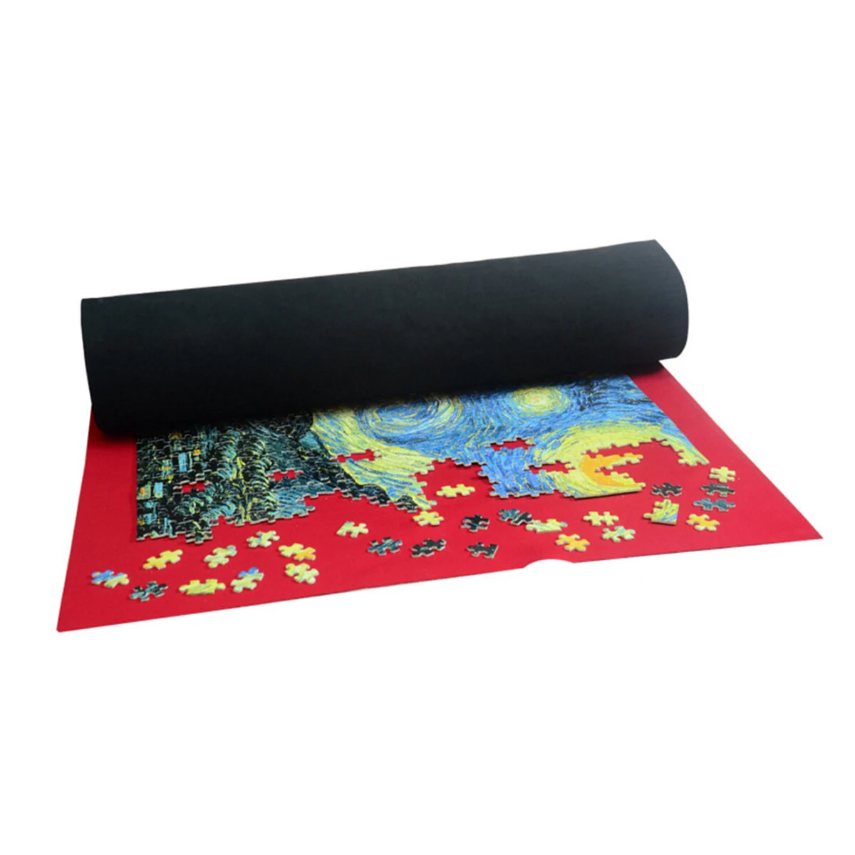 90x65cm Waterproof Jigsaw Puzzle Mat - Diving Cloth Blanket for Tube Storage