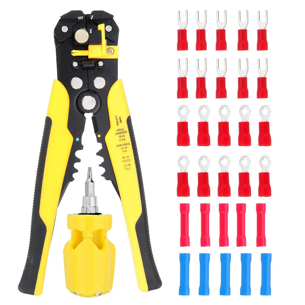 Automatic Adjusting Wire Stripper - Multifunctional Crimping Tool 0.2-6.0mm² 24-10AWG