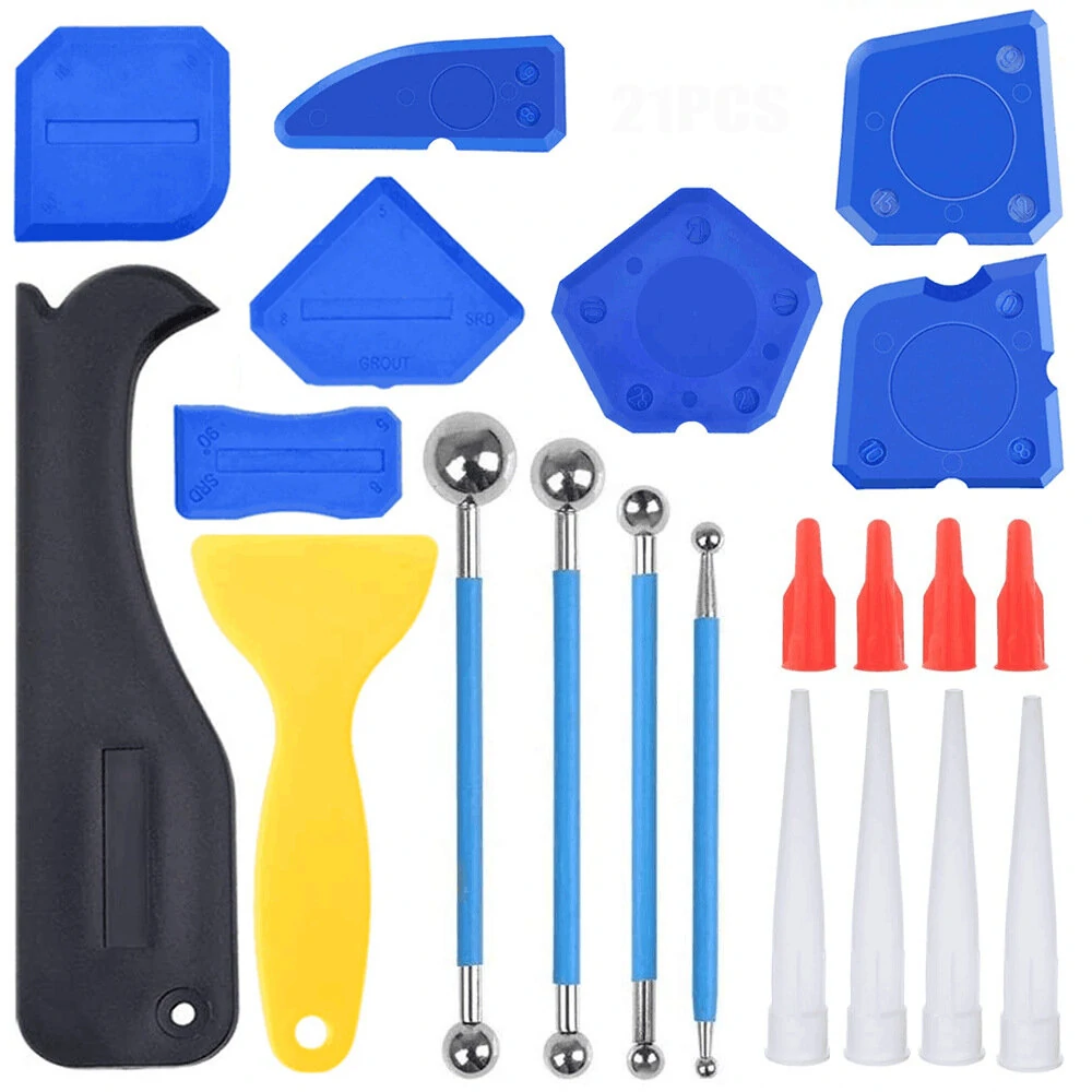 21Pcs Silicone Caulking Tool Kit - Sealant Finishing & Remover Set
