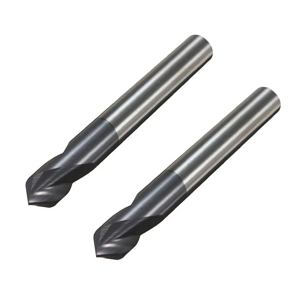 Drillpro 2 Flute 90 Degree Chamfer Mill Cutter | 6mm Carbide HRC45 | 2pcs