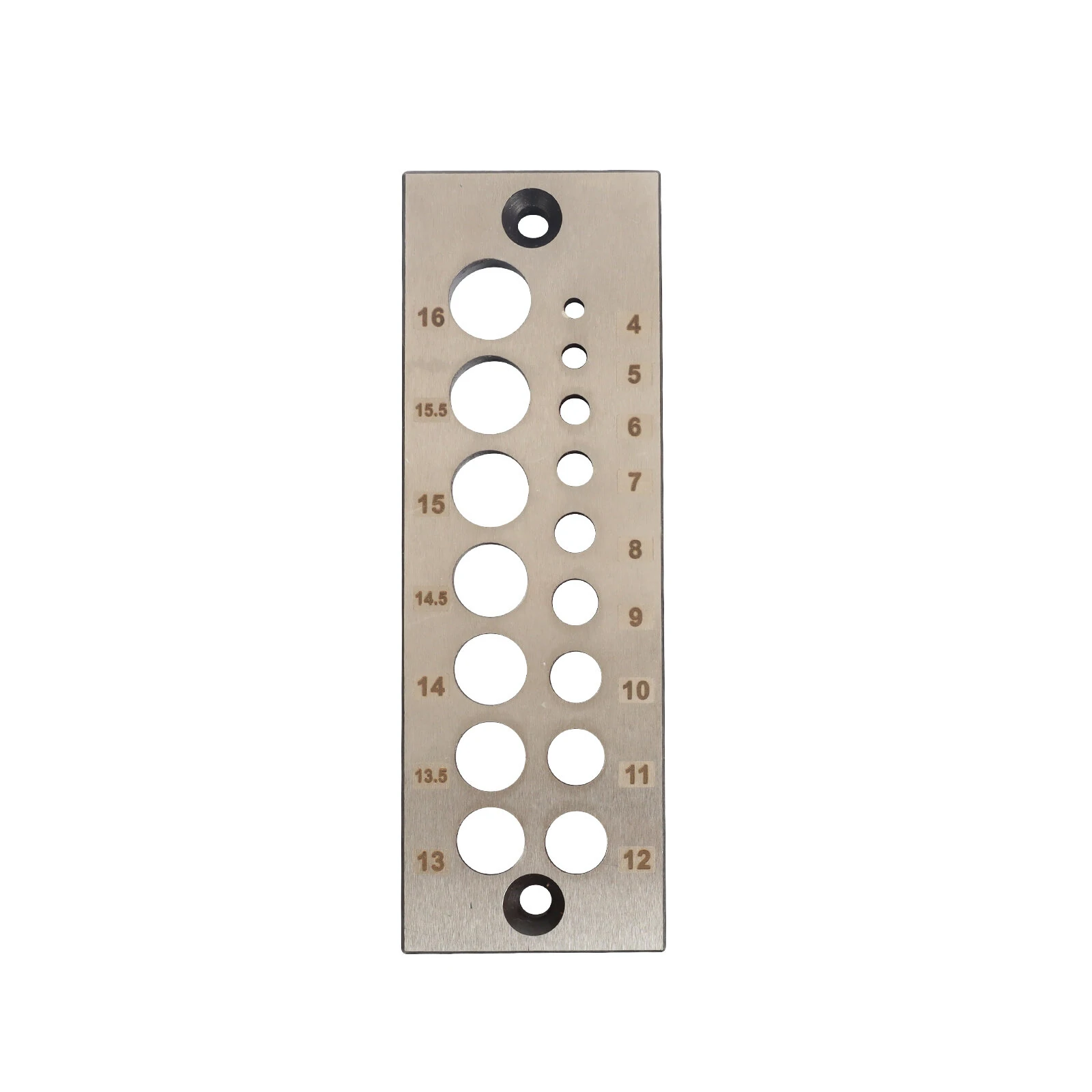 Steel Dowel Plate Maker - 17 Holes for Wood Dowels | Metric & Imperial Sizes