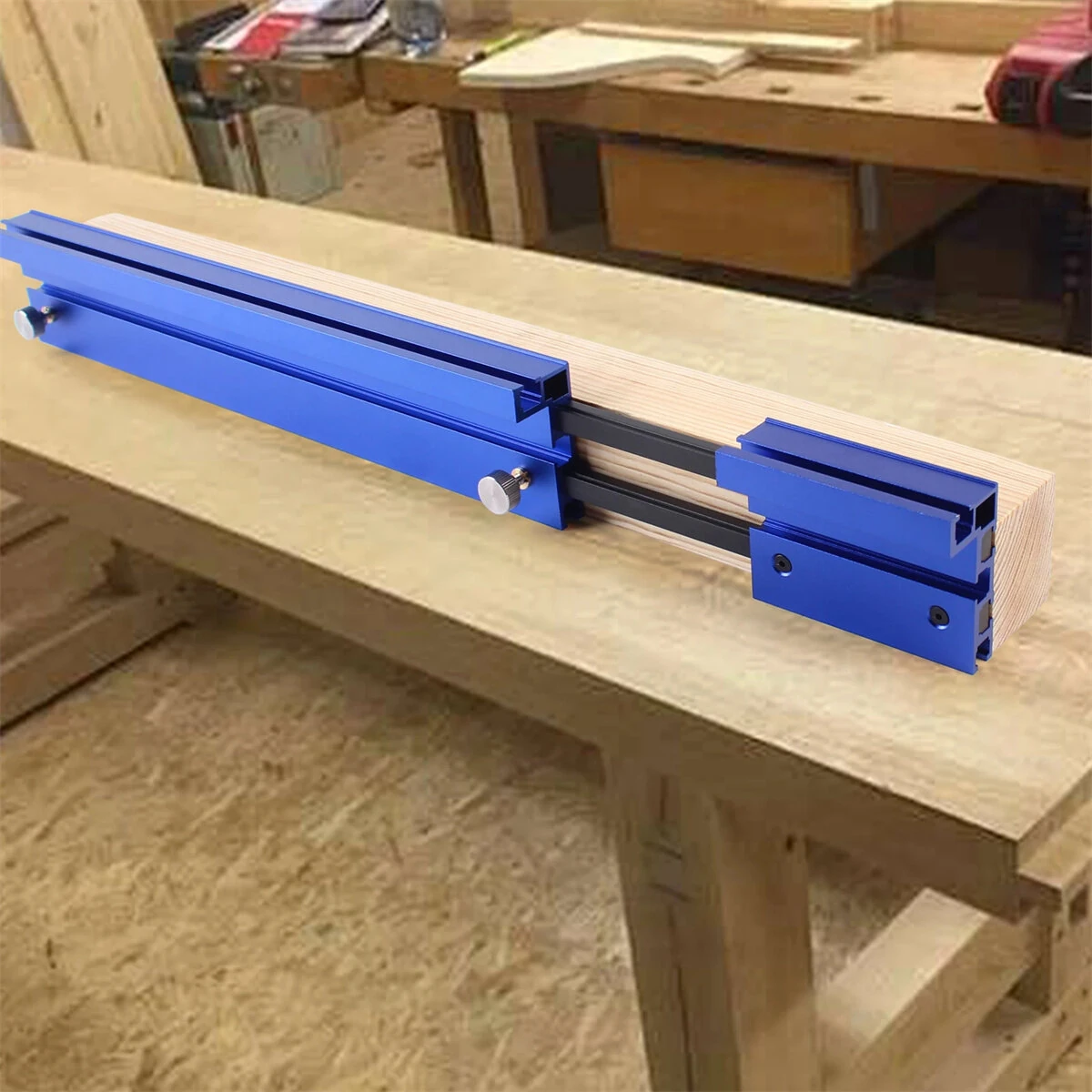 Woodworking Router Fence - 75 Profile Aluminum T-Track | 50-87cm Telescoping Miter Gauge