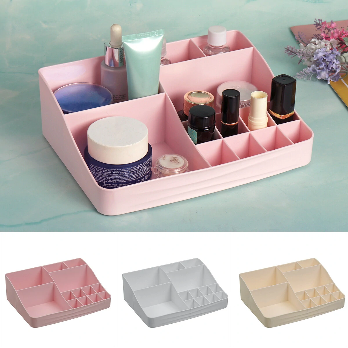 Women's Cosmetic Storage Box | Jewelry & Makeup Organizer Case with Perfume Display