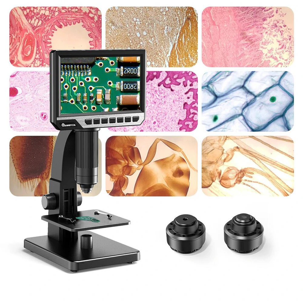 MT315 2000X Dual Lens Digital Microscope | 7-inch HD IPS Screen | Up/Down Light & PC Viewing