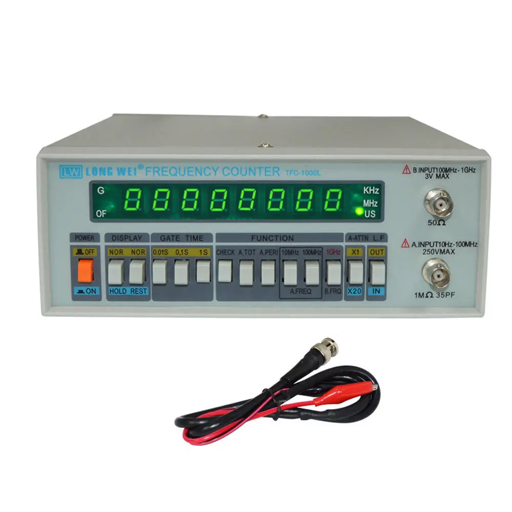 TFC-1000L Frequency Meter | 10Hz-1GHz Counter | 8 LED Display