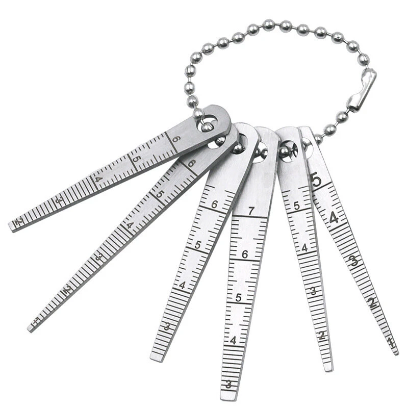 6pcs 0-7mm Taper Feeler Gauge | Wedge Hole Gauge & Aperture Scale Ruler