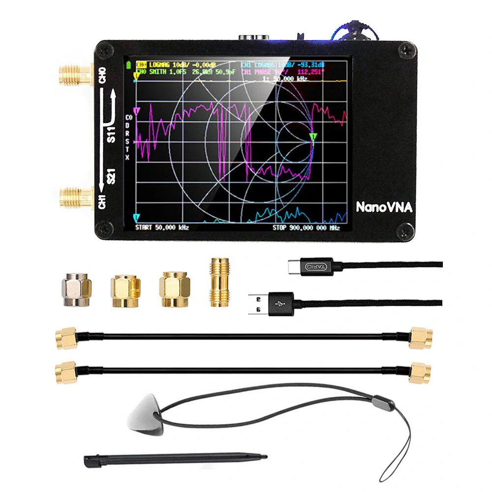 NanoVNA-PCB Antenna Analyzer 10KHz-1.5GHz | MF HF VHF UHF | 32G SD Card