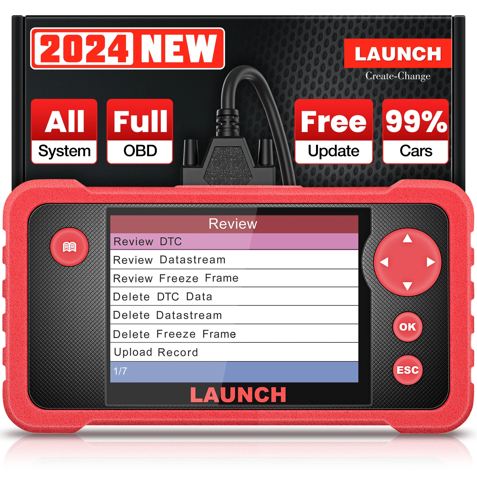 LAUNCH CRP123 Elite OBD2 Scanner | Engine ABS SRS Transmission Diagnostic Tool