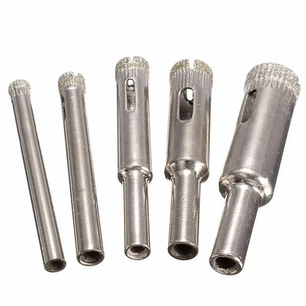 Diamond Hole Saw Drill Bit Set - 5pcs 5-12mm for Tile Ceramic Glass