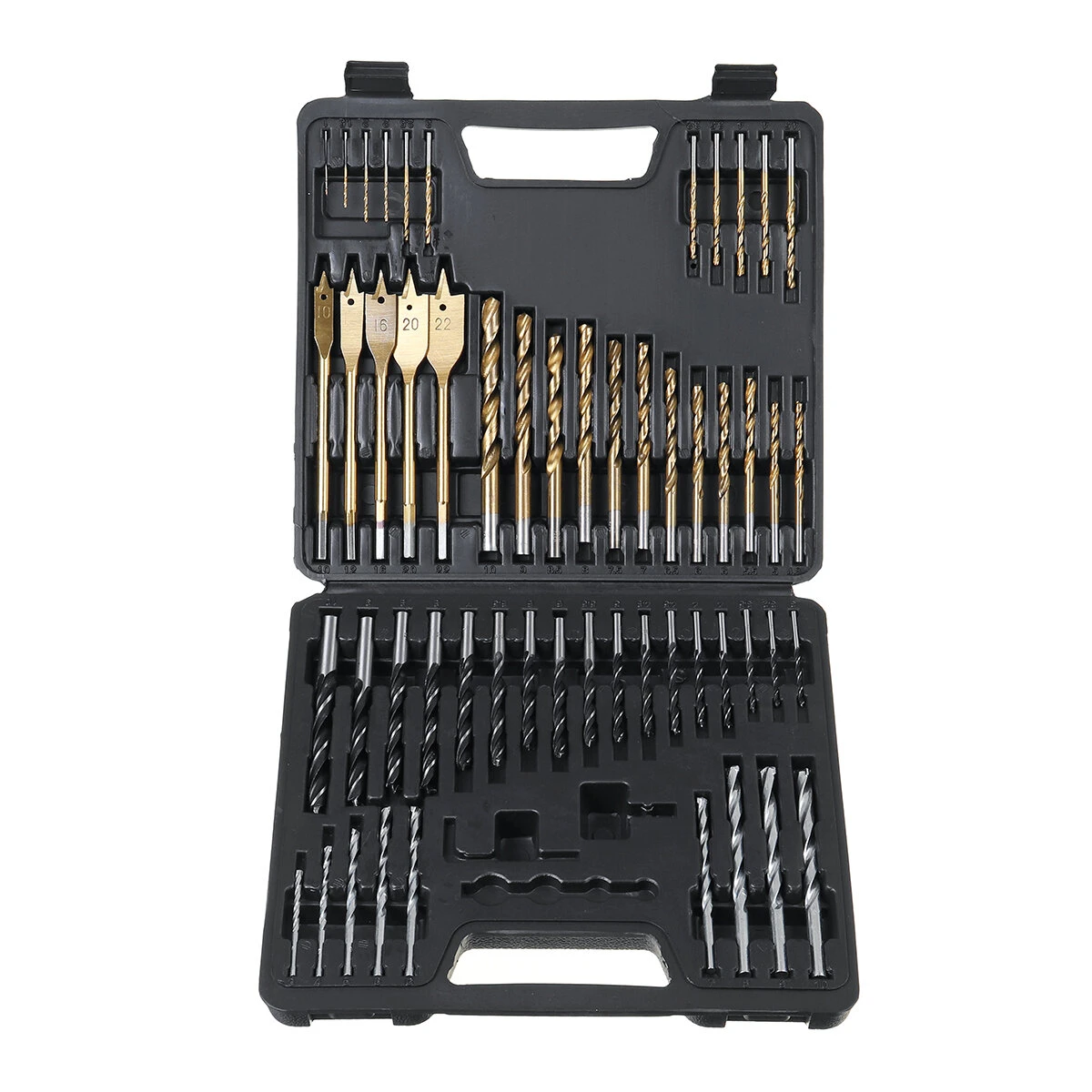 Titanium Coated HSS Drill Bit Set - 60Pcs Metal & Brick Twist Drill Bits