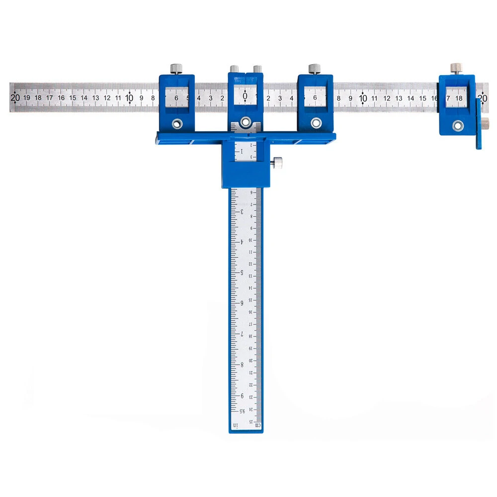 Adjustable Cabinet Hardware Jig - Drill Guide for Handles & Knobs on Doors & Drawers
