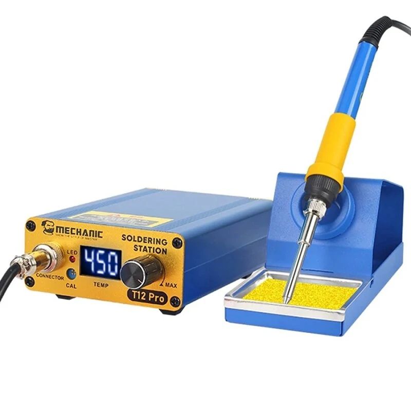 MECHANIC T12 Pro Soldering Station - 72W Digital Thermostatic Iron for PCB BGA Repair
