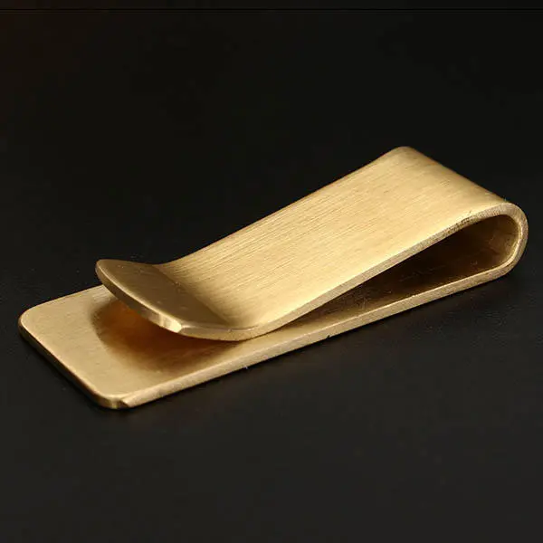 Brass Money Clip Wallet - EDC Note Holder for Men & Women - Retro Copper Design