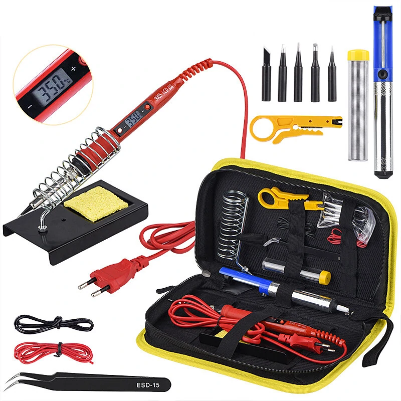 JCD 908S 80W Soldering Iron Kit - Adjustable Temp 180-500°C LCD | 110V/220V