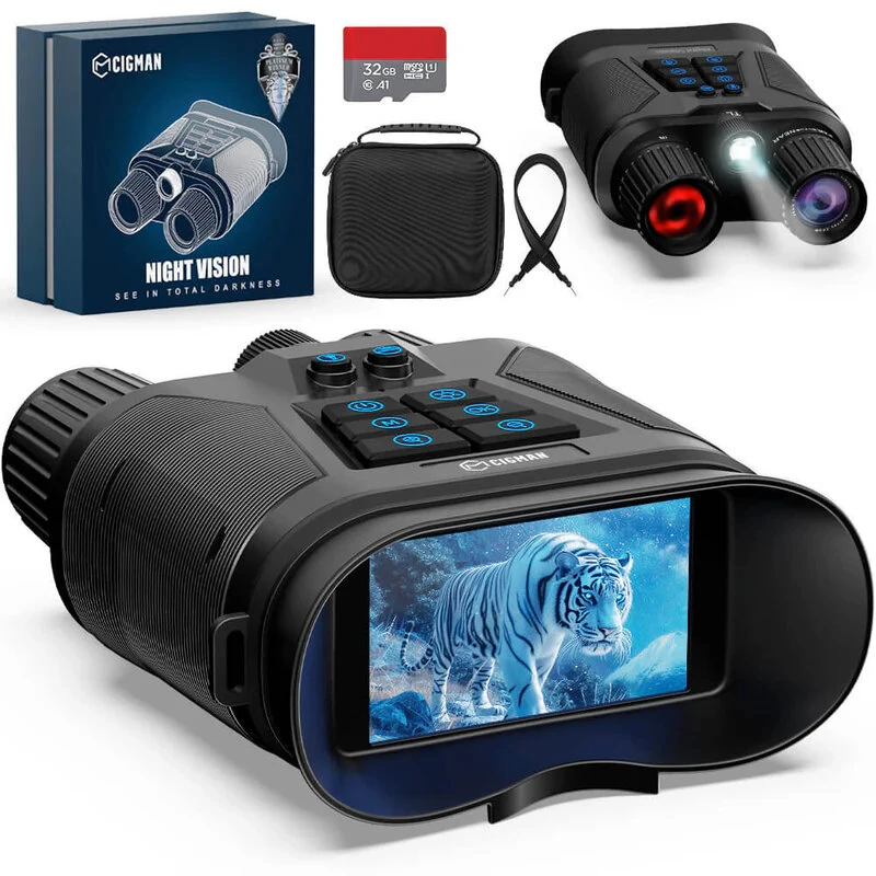 CIGMAN CNV02 Night Vision Binoculars | 4K Video 40MP Photos 8x Zoom