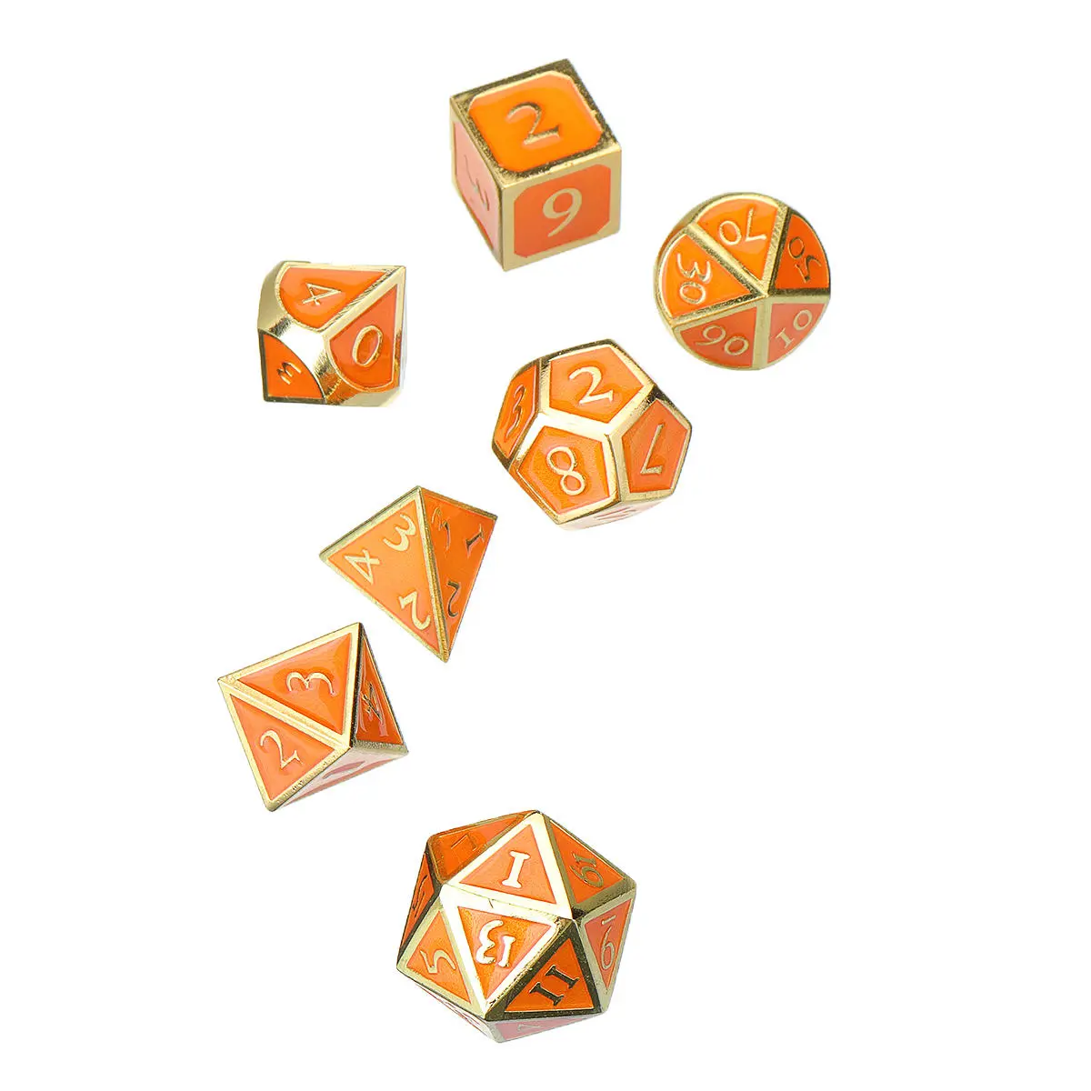 Solid Metal RPG Dice Set - Polyhedral, Heavy, Role Playing Games, EDC Gadgets