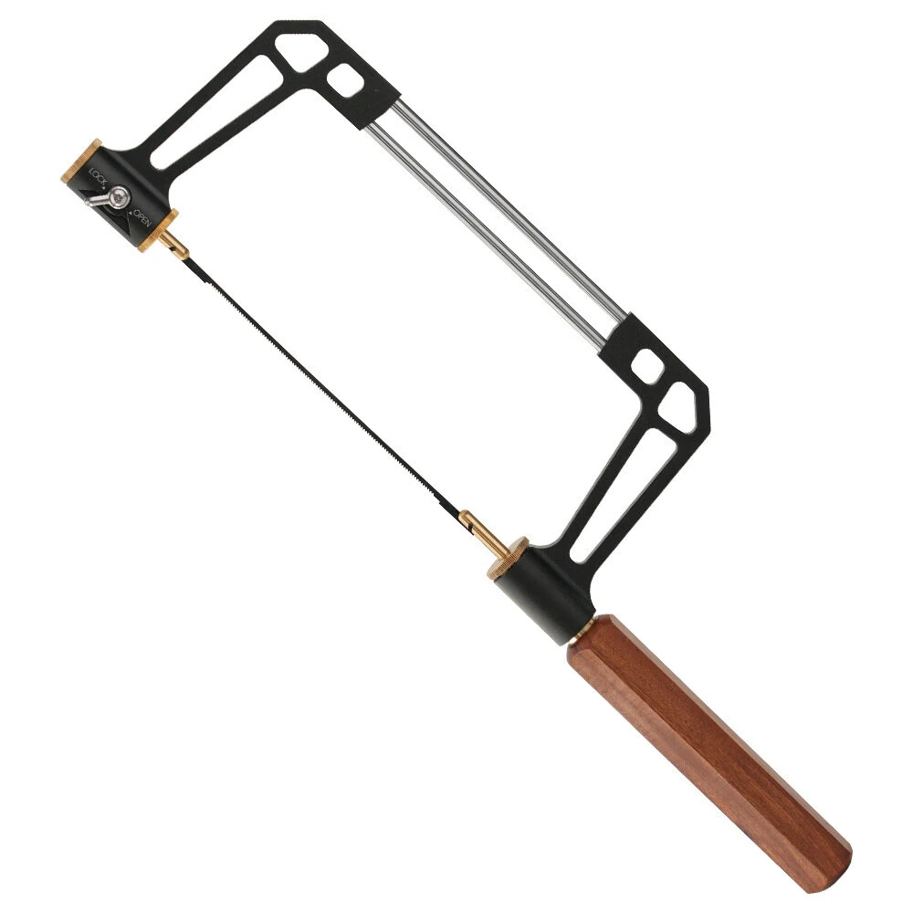 GANWEI Coping Saw - Adjustable U-Type Bow Saw with Rosewood Handle | 15T 18T 24T Steel Blades