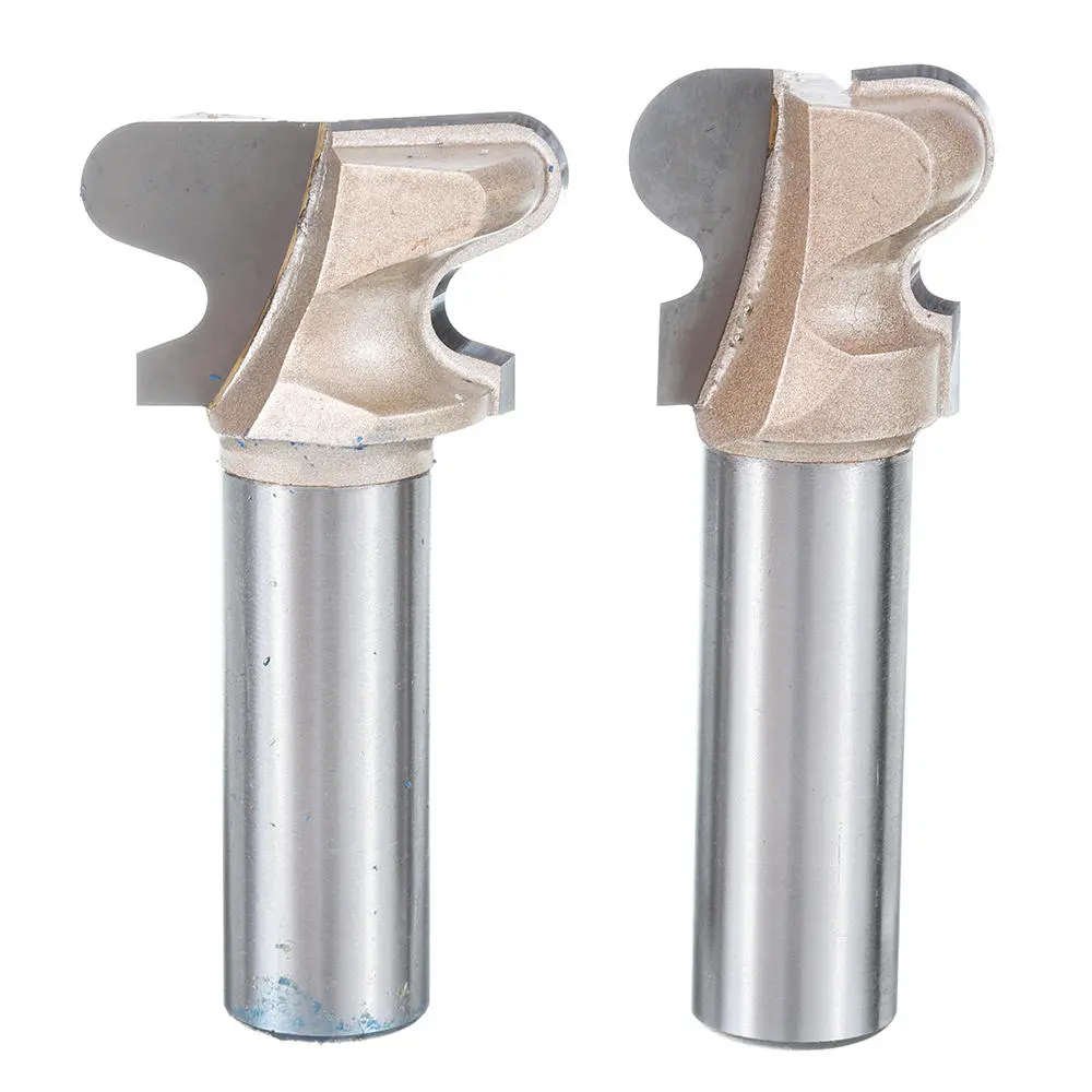 Drillpro 1/2 Inch Shank Double Finger Router Bit | 2 Flute Wood Milling Cutter