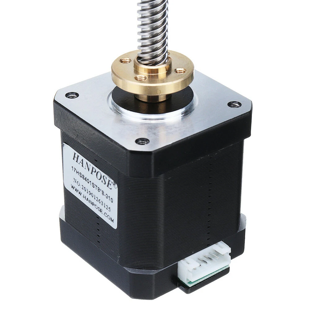 HANPOSE 17HS8401-S Nema 17 Stepper Motor | 48mm 52N.cm 1.8A | Linear Actuator for 3D Printer Z Axis