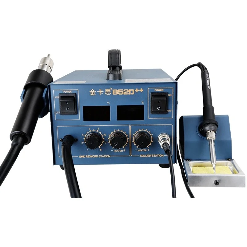 KAISI 852D++ Soldering Station | Adjustable Thermostatic Hot Air Gun & Desoldering Iron