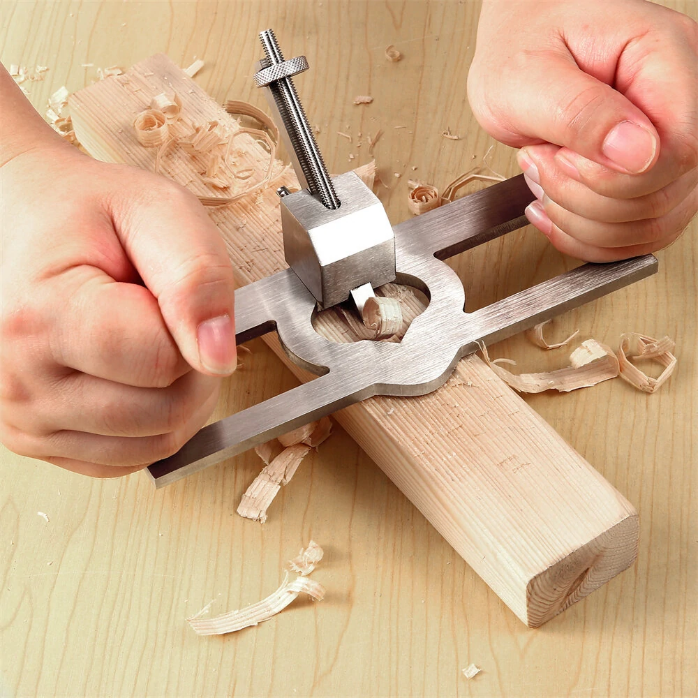 Router Plane Hand Tool - Adjustable Woodcraft Trimming Knife with Depth Stop | Woodworking