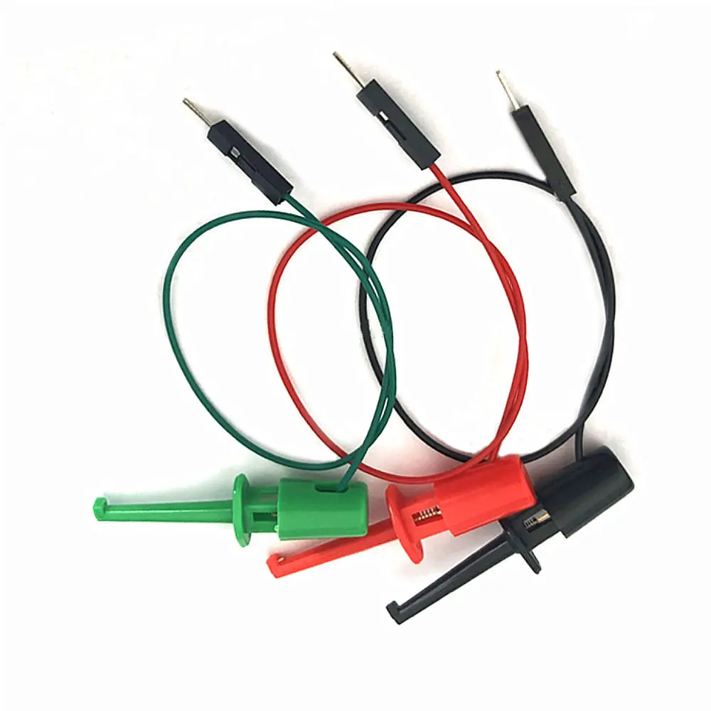 3 Pcs 20cm Transistor Tester Test Hook Clips | Test Leads for Electronics