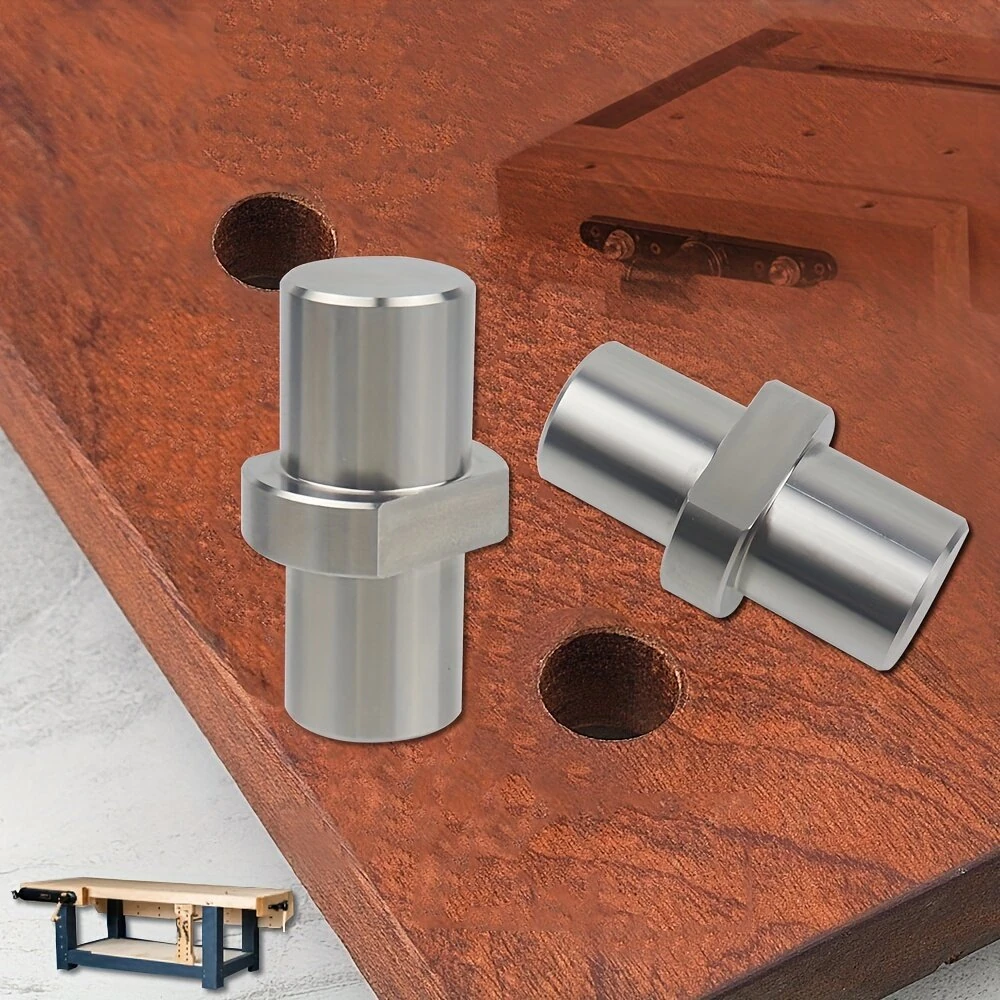 Stainless Steel Bench Dog Hole Plate | 19/20mm Dual-Sided for Woodworking Tables