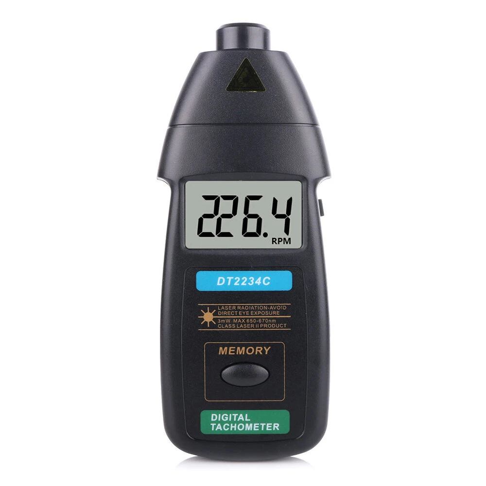 DT2234C Digital Laser Tachometer | Non-Contact RPM Meter 2.5-99999RPM | LCD Display