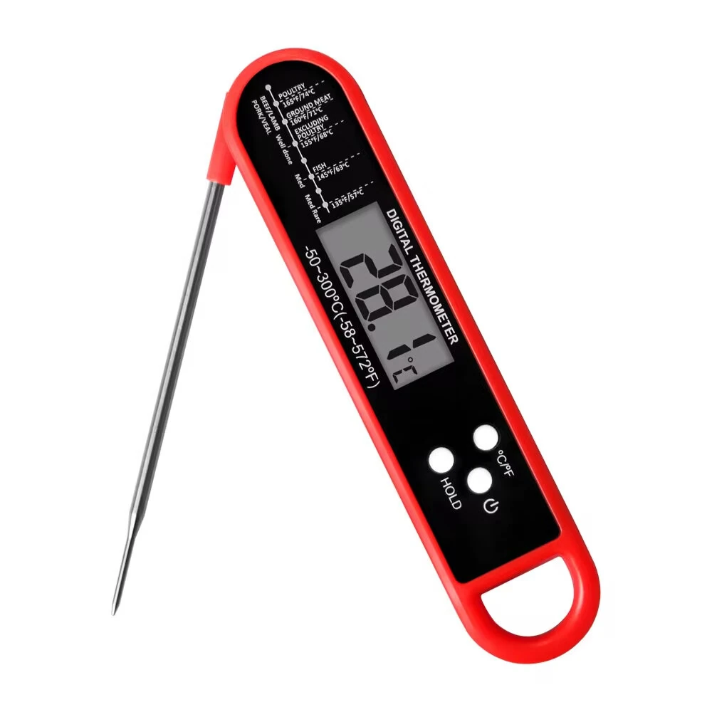 Digital Meat Thermometer - Foldable Probe, Fast Reading -50 to 300°F for BBQ Cooking
