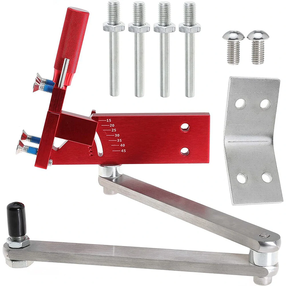 Lawn Mower Blade Sharpener | 15-45° Adjustable for Straight & Standard Blades