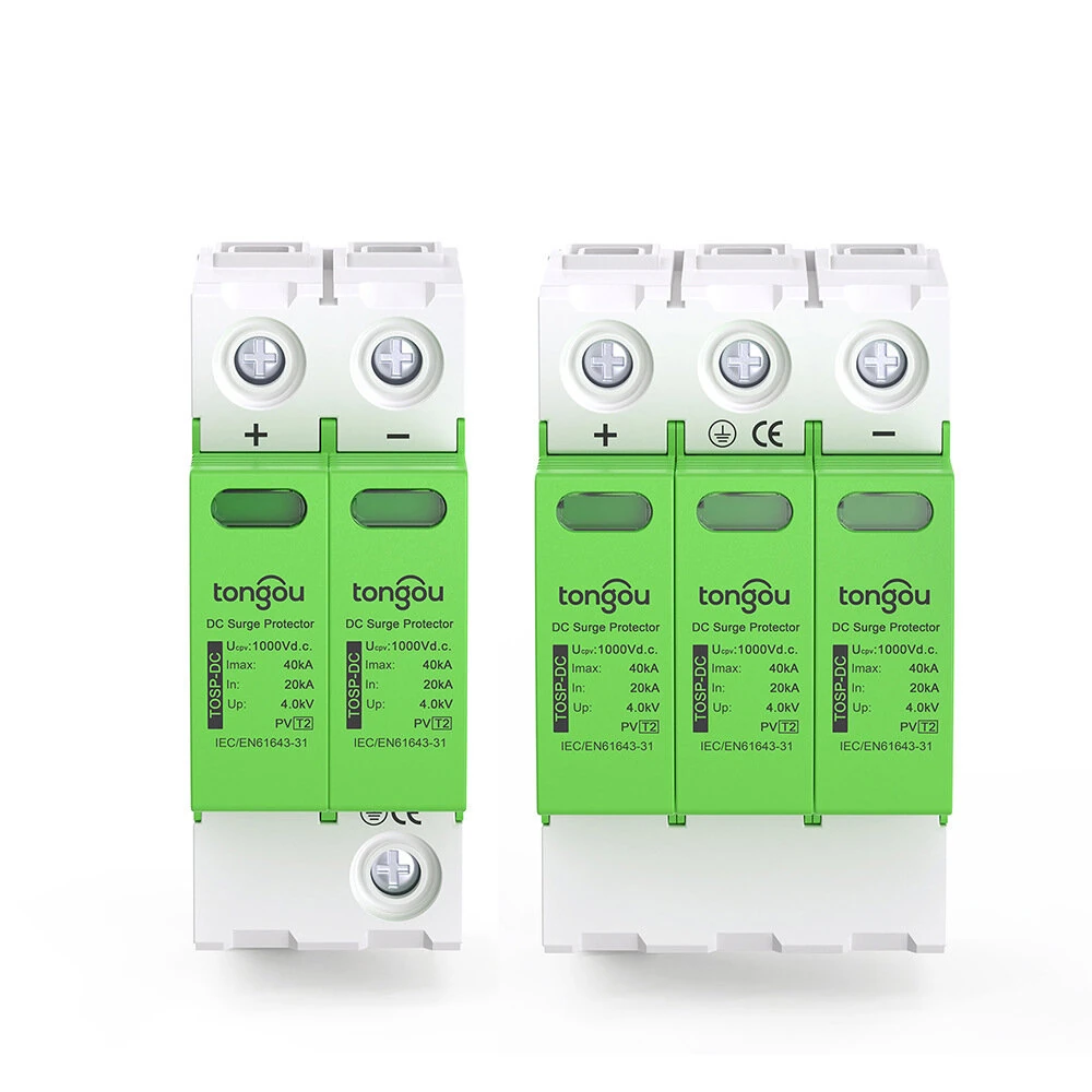 SPD DC Surge Protector 1000V 40kA | 2P/3P Photovoltaic Solar Lightning Protection