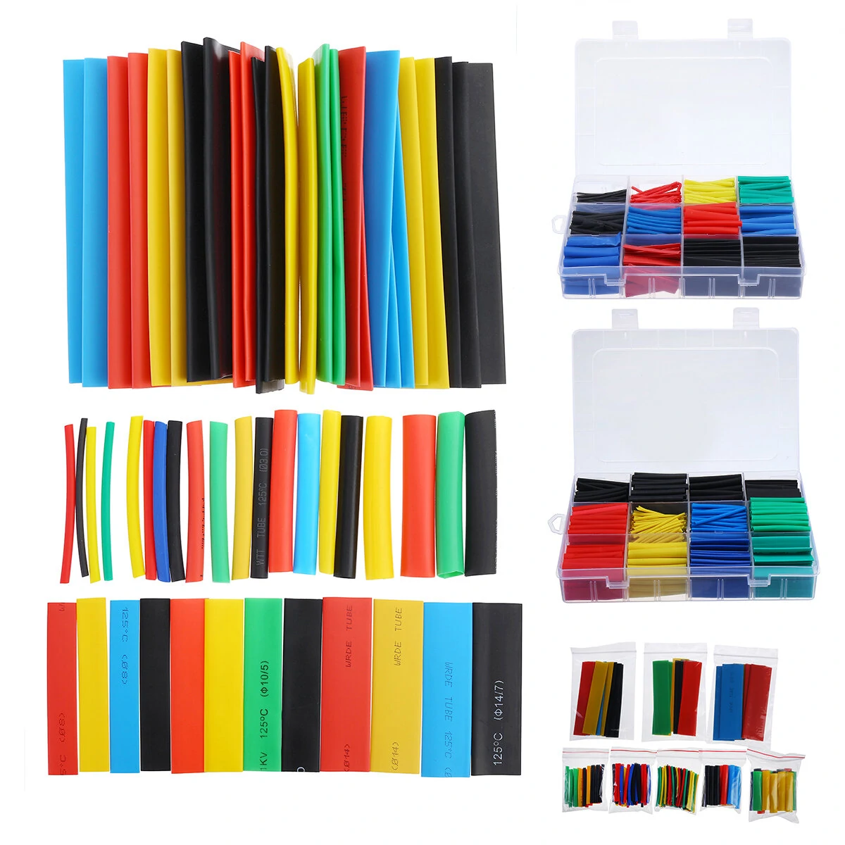 164Pcs Heat Shrink Solder Seal Wire Connectors | Waterproof Butt Terminals