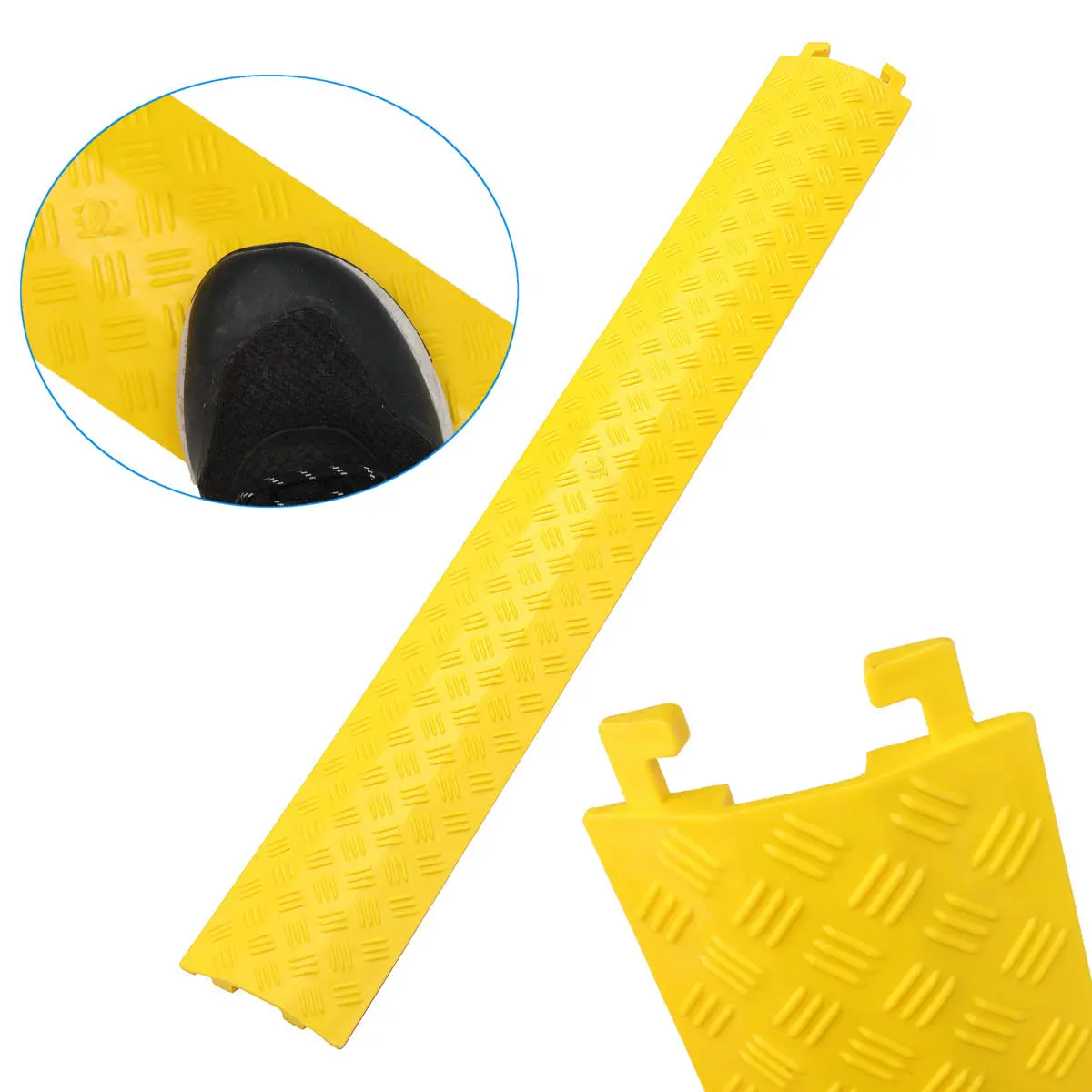 1M PVC Floor Cable Cover - Safety Wire Cord Protector | Surface Guard