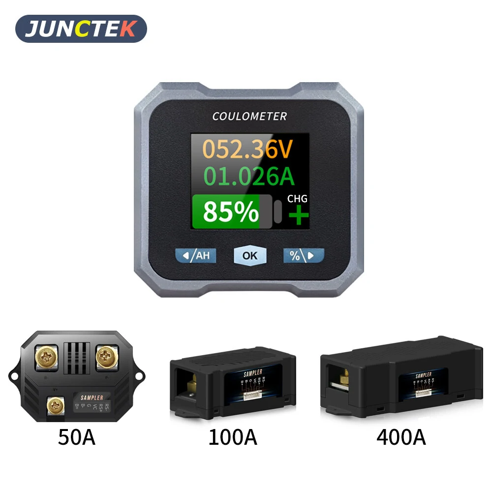BL-F Waterproof Coulomb Meter | Battery Capacity Voltmeter | Bluetooth Monitor for EV Motorcycle RV