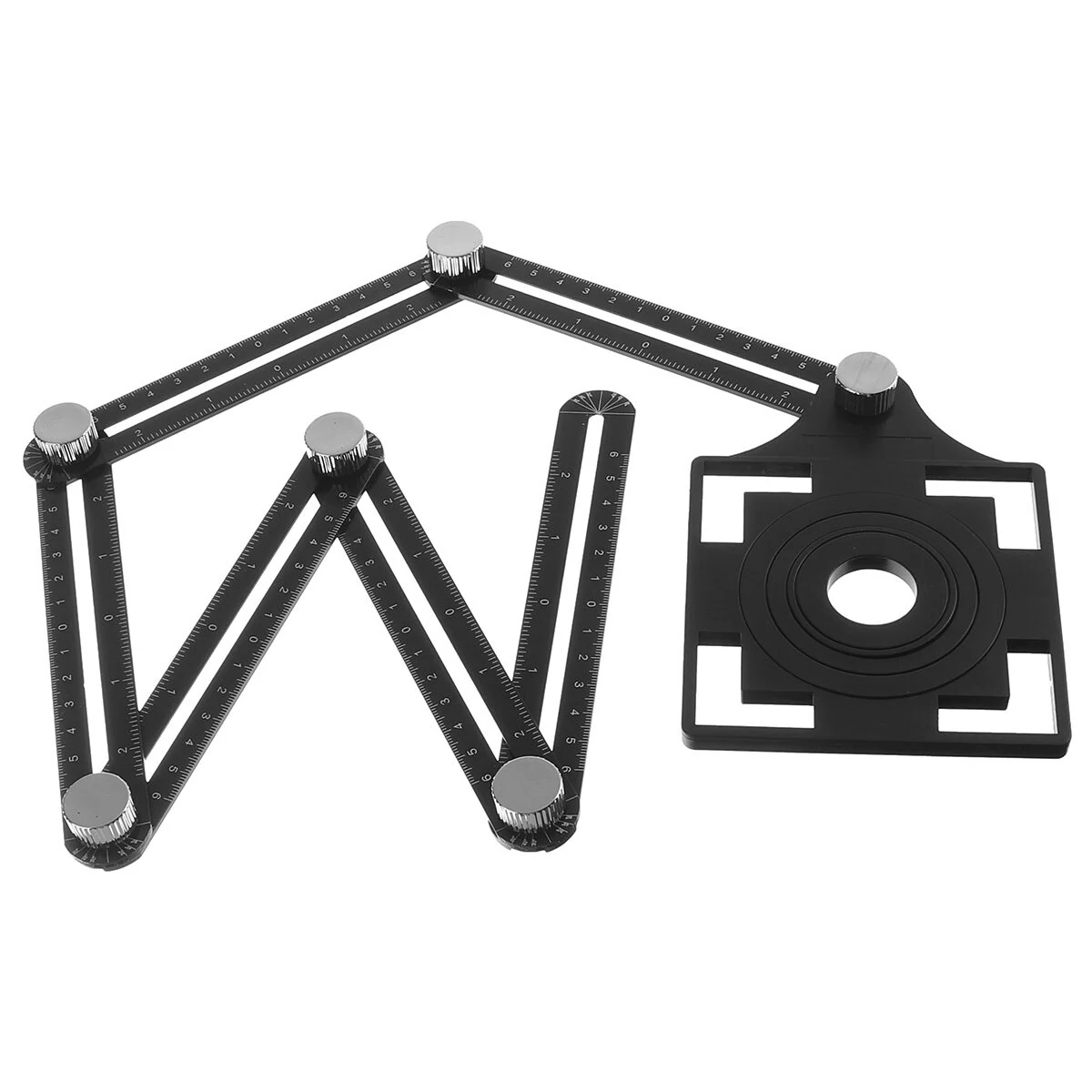 Six Fold Adjustable Ceramic Tile Hole Locator | Drill Guide Template Tool Ruler